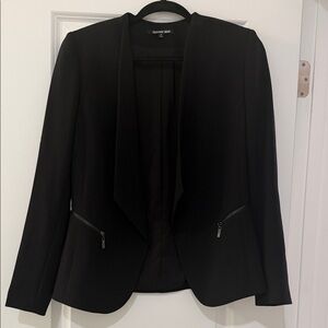 Gianni Bini Classic Black Blazer with Zipper Details